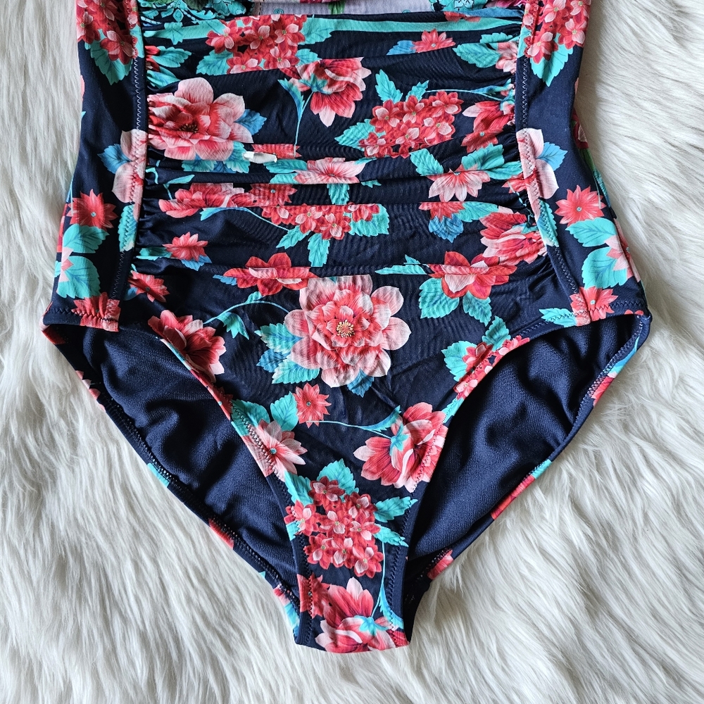 Johnny Was Japer Ruched One Piece Swimsuit - Picture 7 of 16